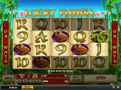 image of lucky panda slot game screenshot