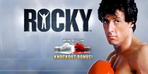 rocky online slot game title image
