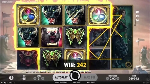 image of warlords: crystals of power slot game screenshot